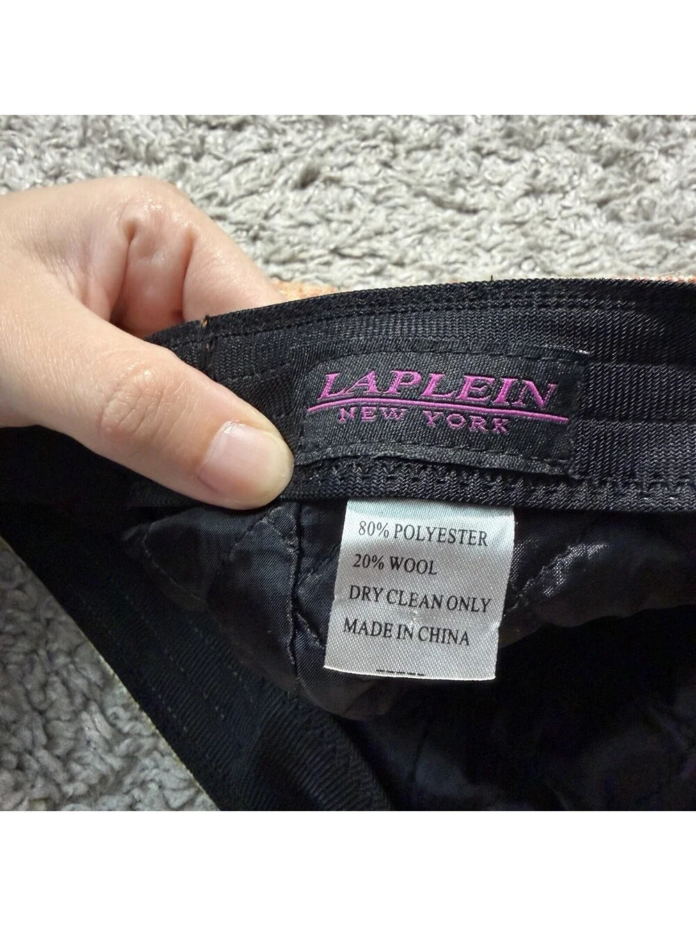 Vintage Y2K Laplein New York Plaid Wool Newsboy Cap Pink Plaid Women’s